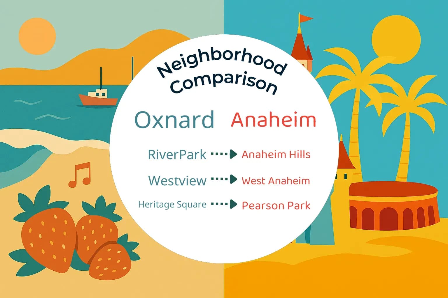 Oxnard vs Anaheim Neighborhood Comparison
