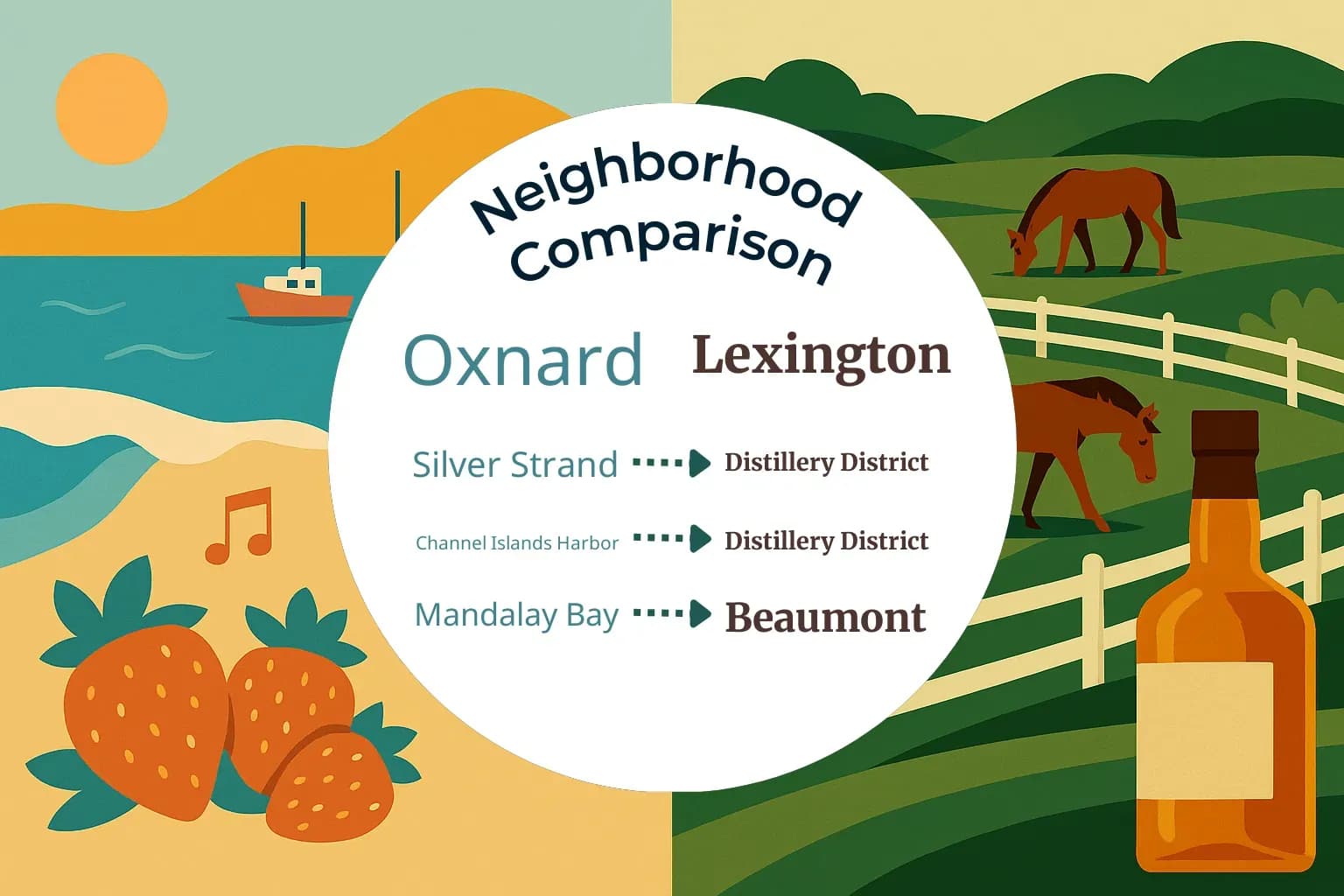 Oxnard vs Lexington Neighborhood Comparison