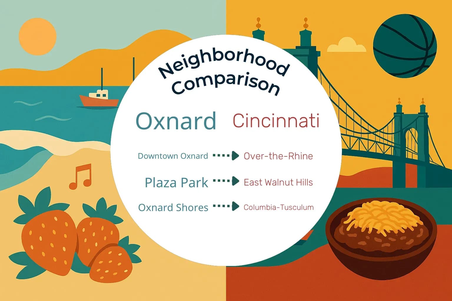Oxnard vs Cincinnati Neighborhood Comparison