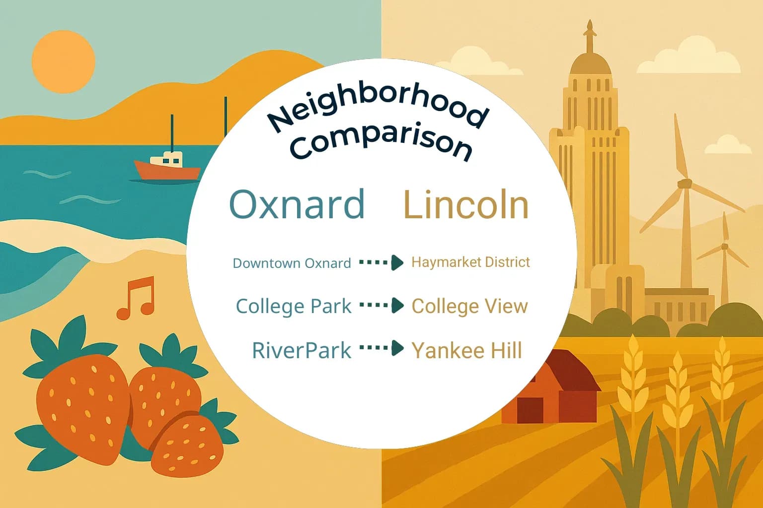 Oxnard vs Lincoln Neighborhood Comparison
