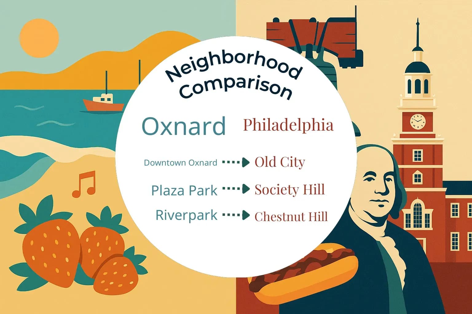 Oxnard vs Philadelphia Neighborhood Comparison