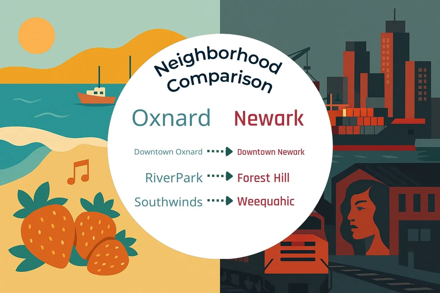 Oxnard vs Newark Neighborhood Comparison