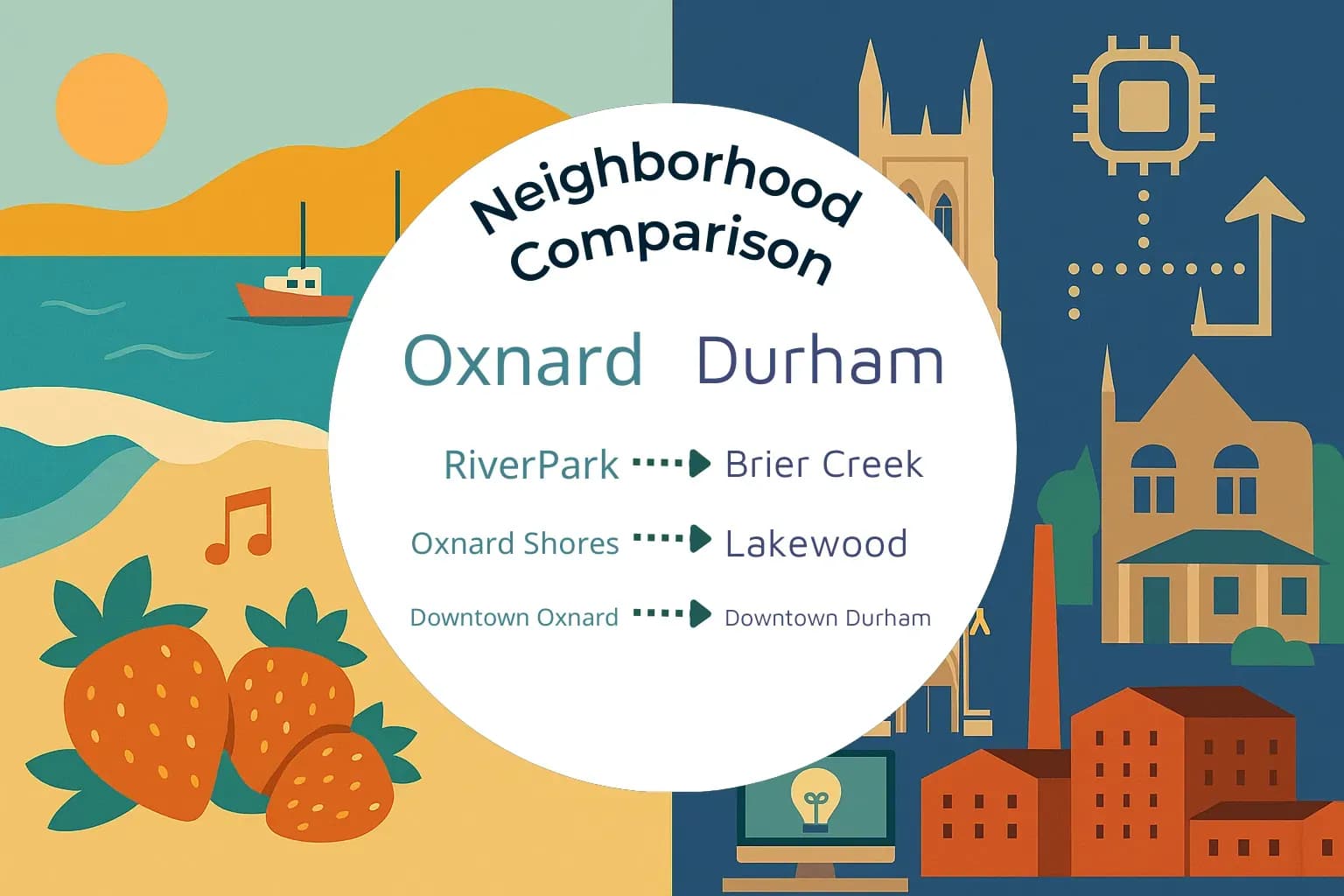 Oxnard vs Durham Neighborhood Comparison
