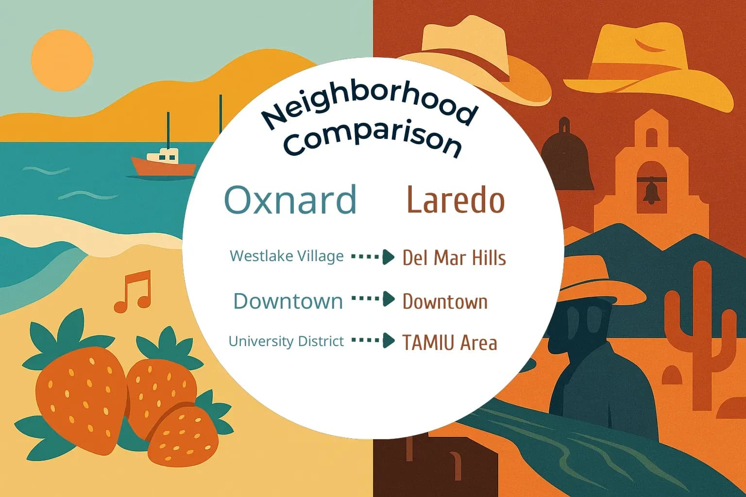 Oxnard vs Laredo Neighborhood Comparison