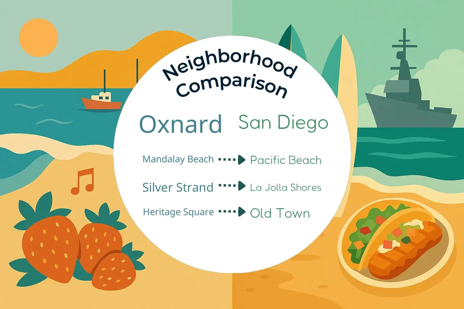 Oxnard vs San Diego Neighborhood Comparison