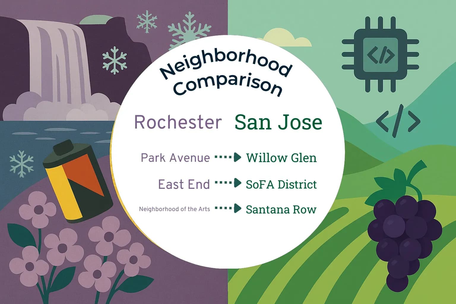 Rochester vs San Jose Neighborhood Comparison
