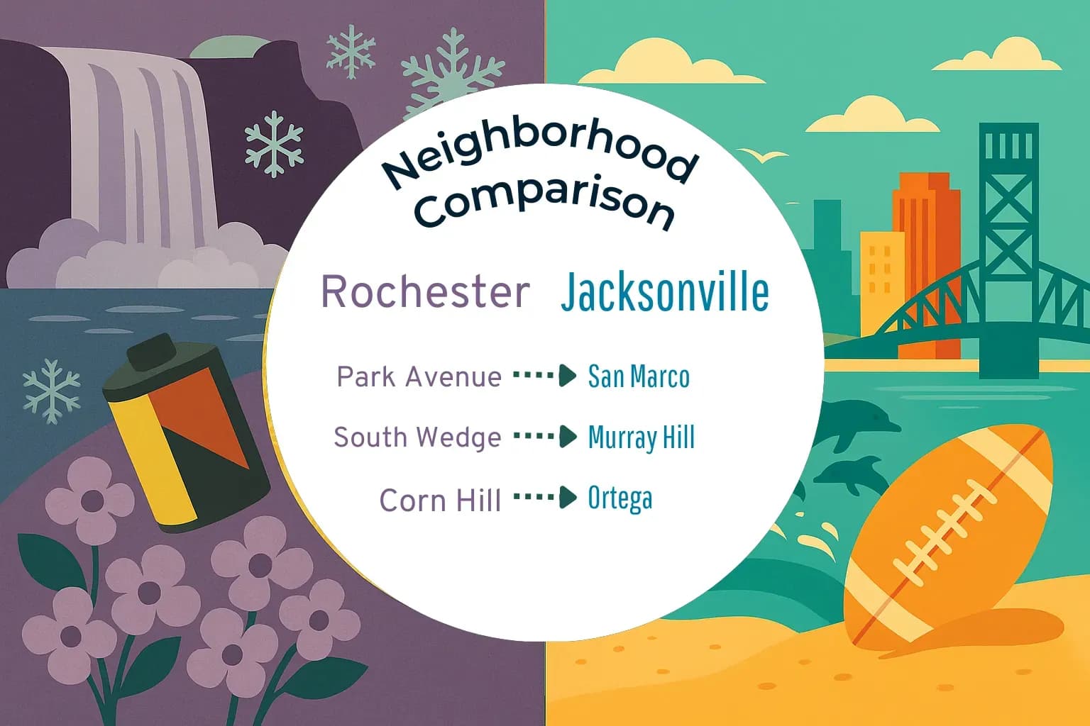 Rochester vs Jacksonville Neighborhood Comparison