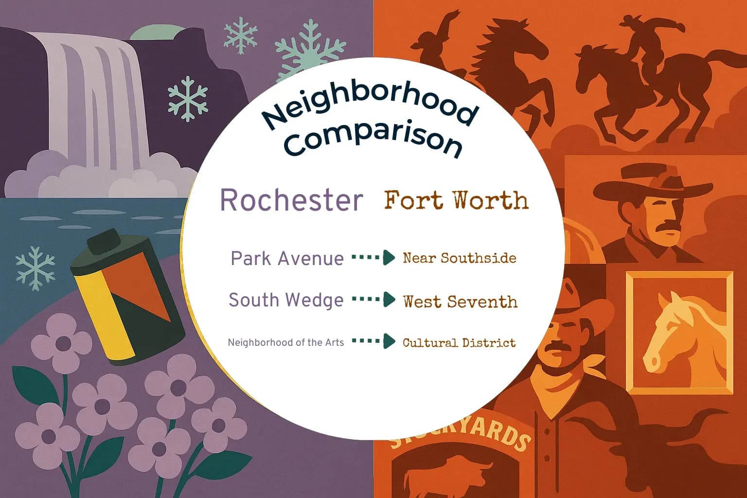 Rochester vs Fort Worth Neighborhood Comparison