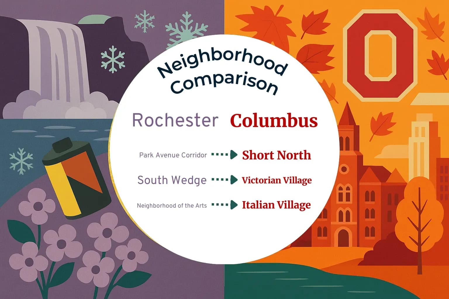 Rochester vs Columbus Neighborhood Comparison