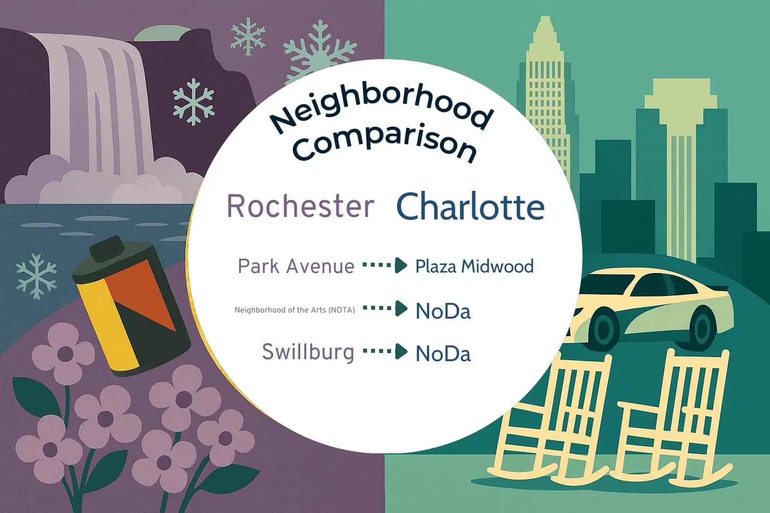 Rochester vs Charlotte Neighborhood Comparison