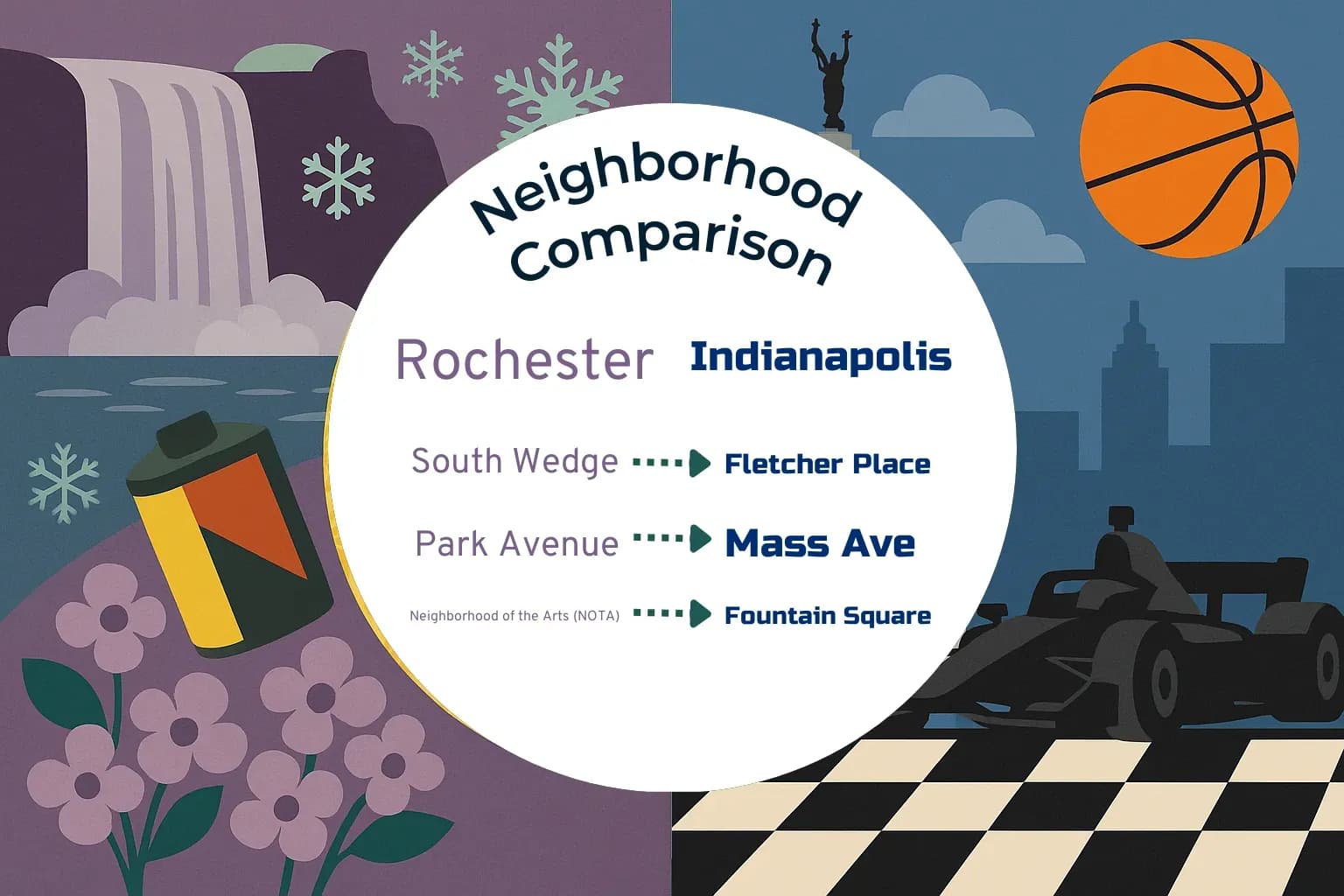 Rochester vs Indianapolis Neighborhood Comparison
