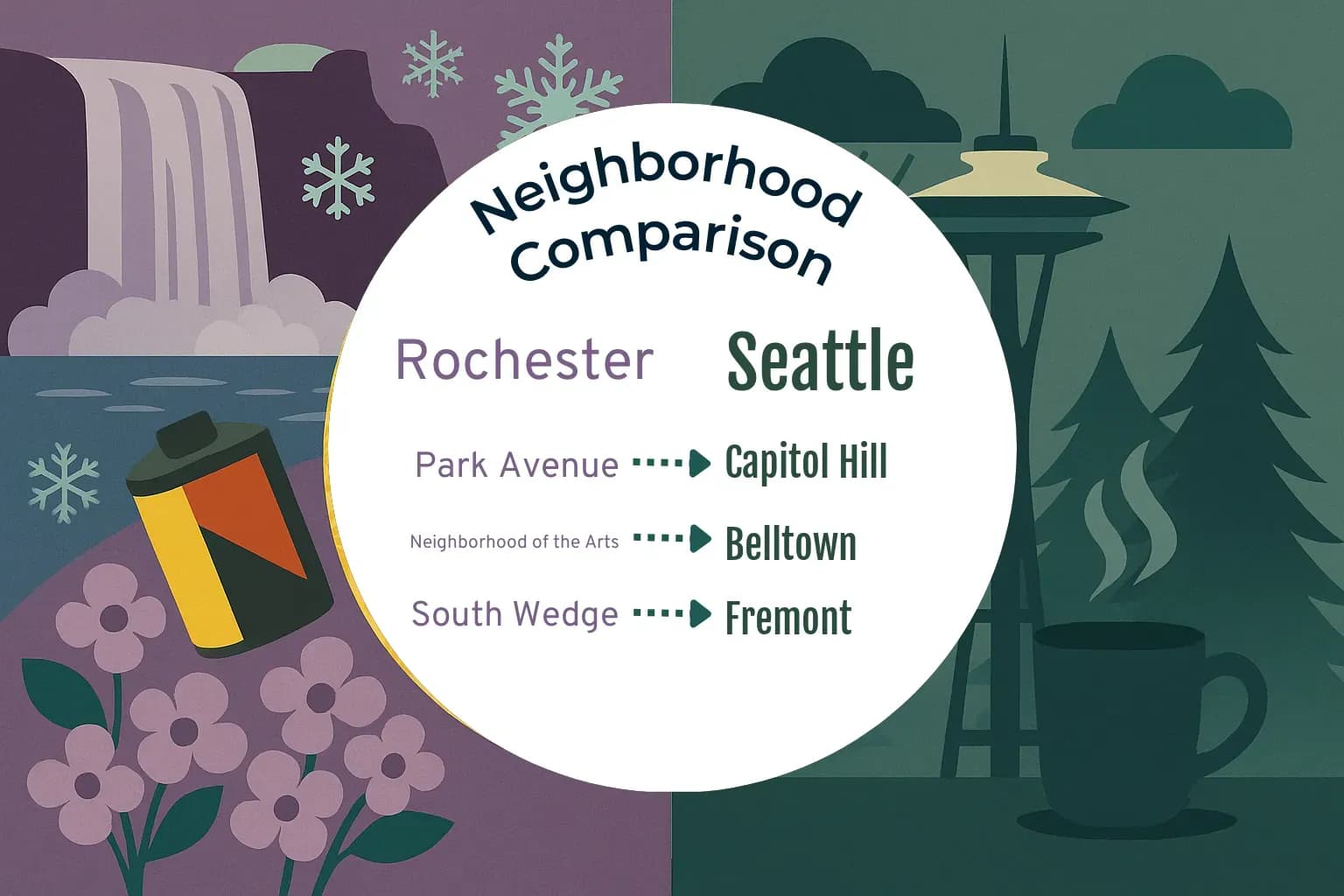 Rochester vs Seattle Neighborhood Comparison