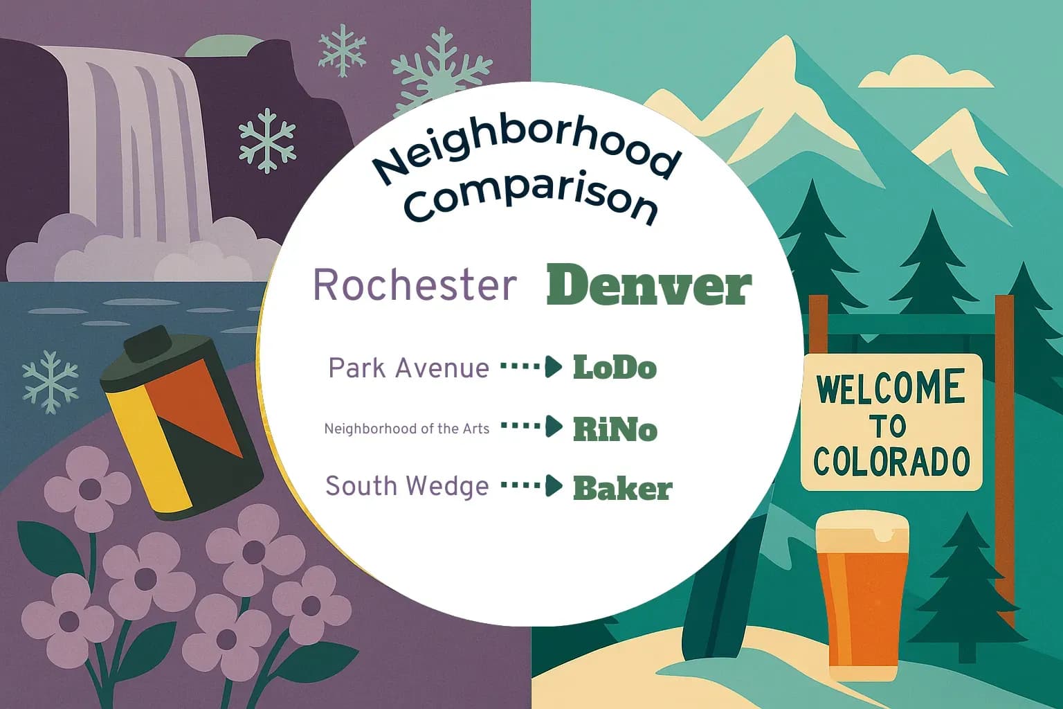 Rochester vs Denver Neighborhood Comparison