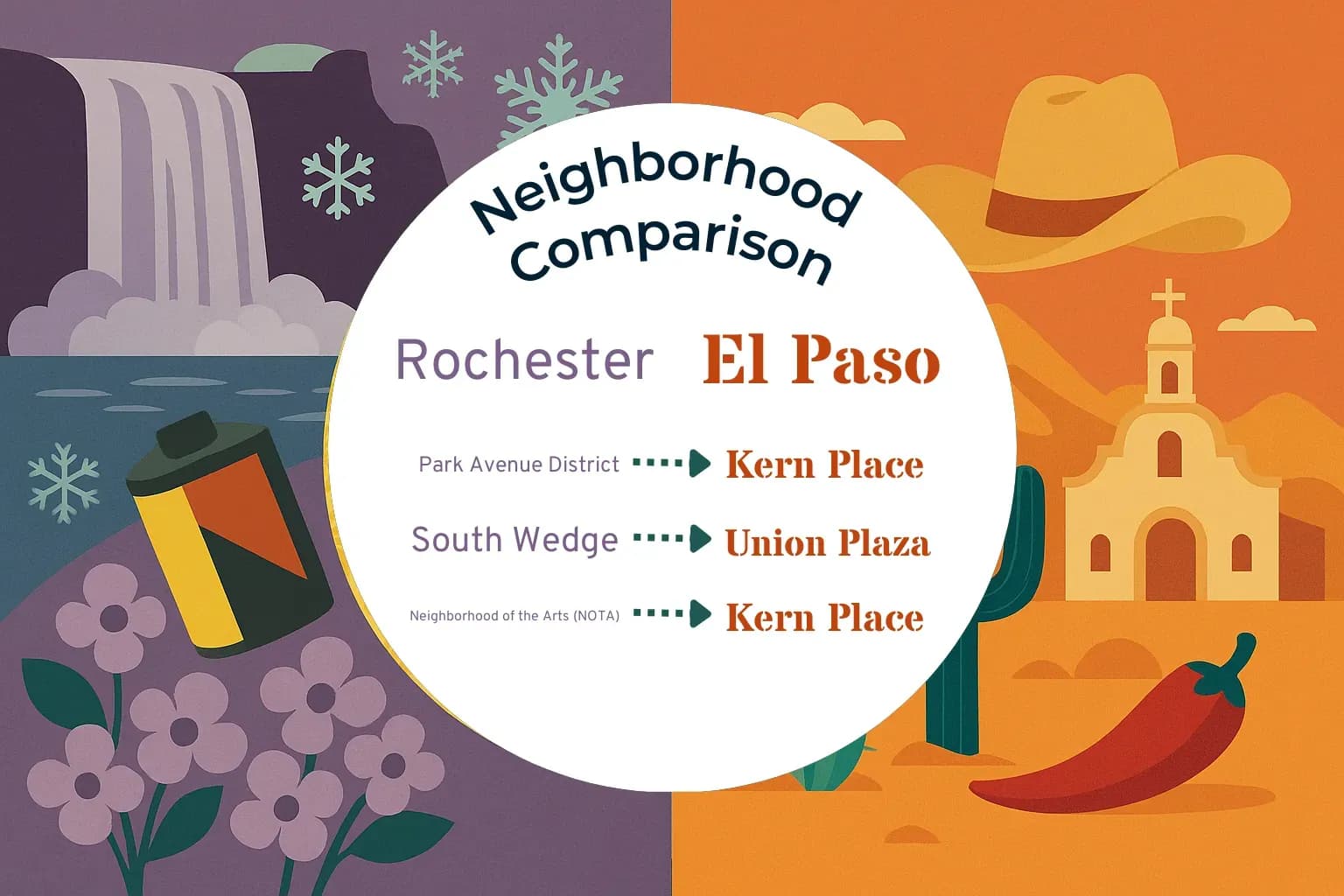 Rochester vs El Paso Neighborhood Comparison
