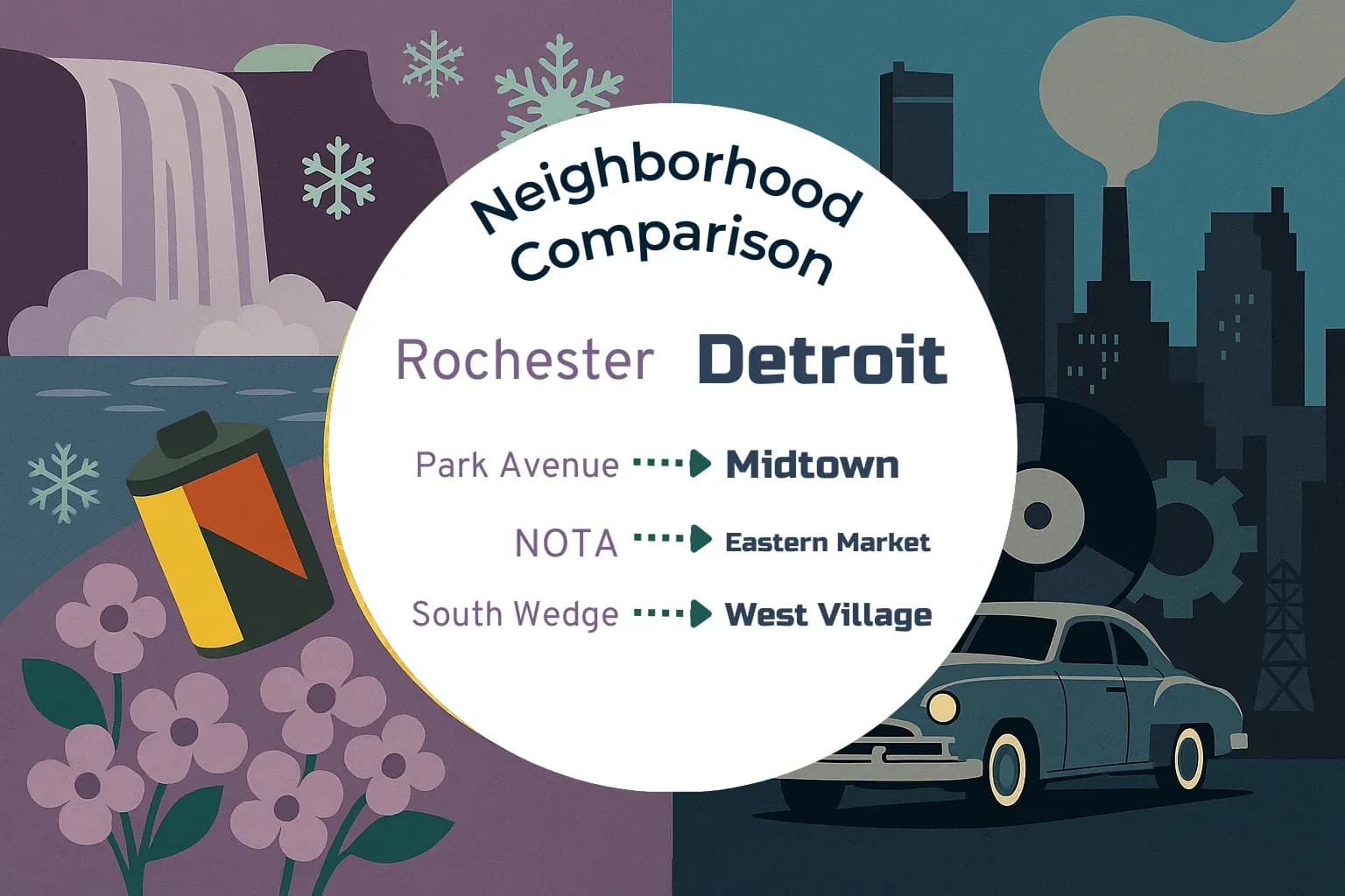 Rochester vs Detroit Neighborhood Comparison