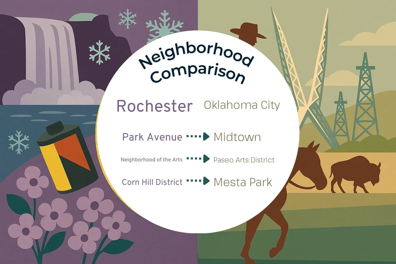 Rochester vs Oklahoma City Neighborhood Comparison