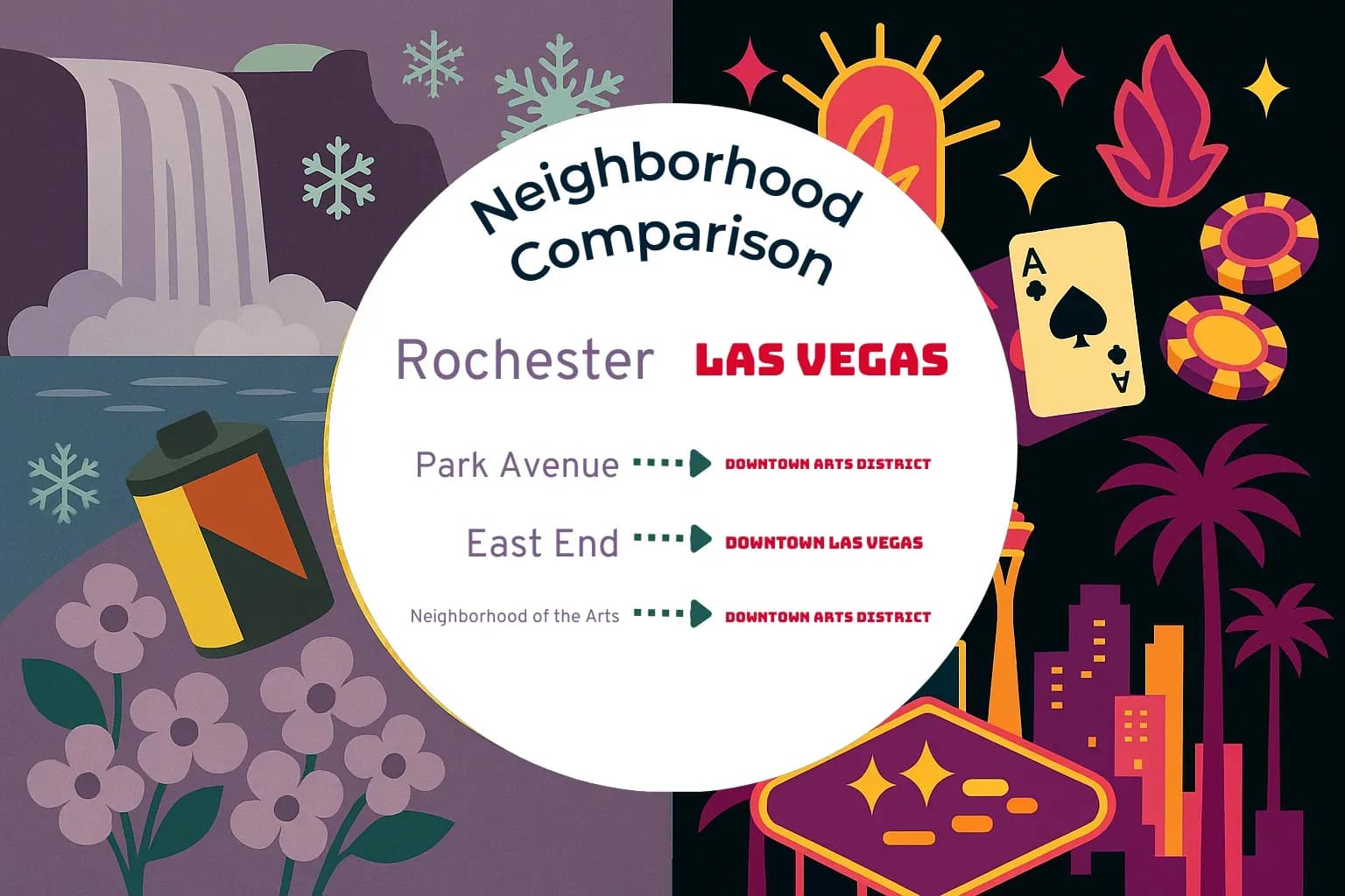 Rochester vs Las Vegas Neighborhood Comparison
