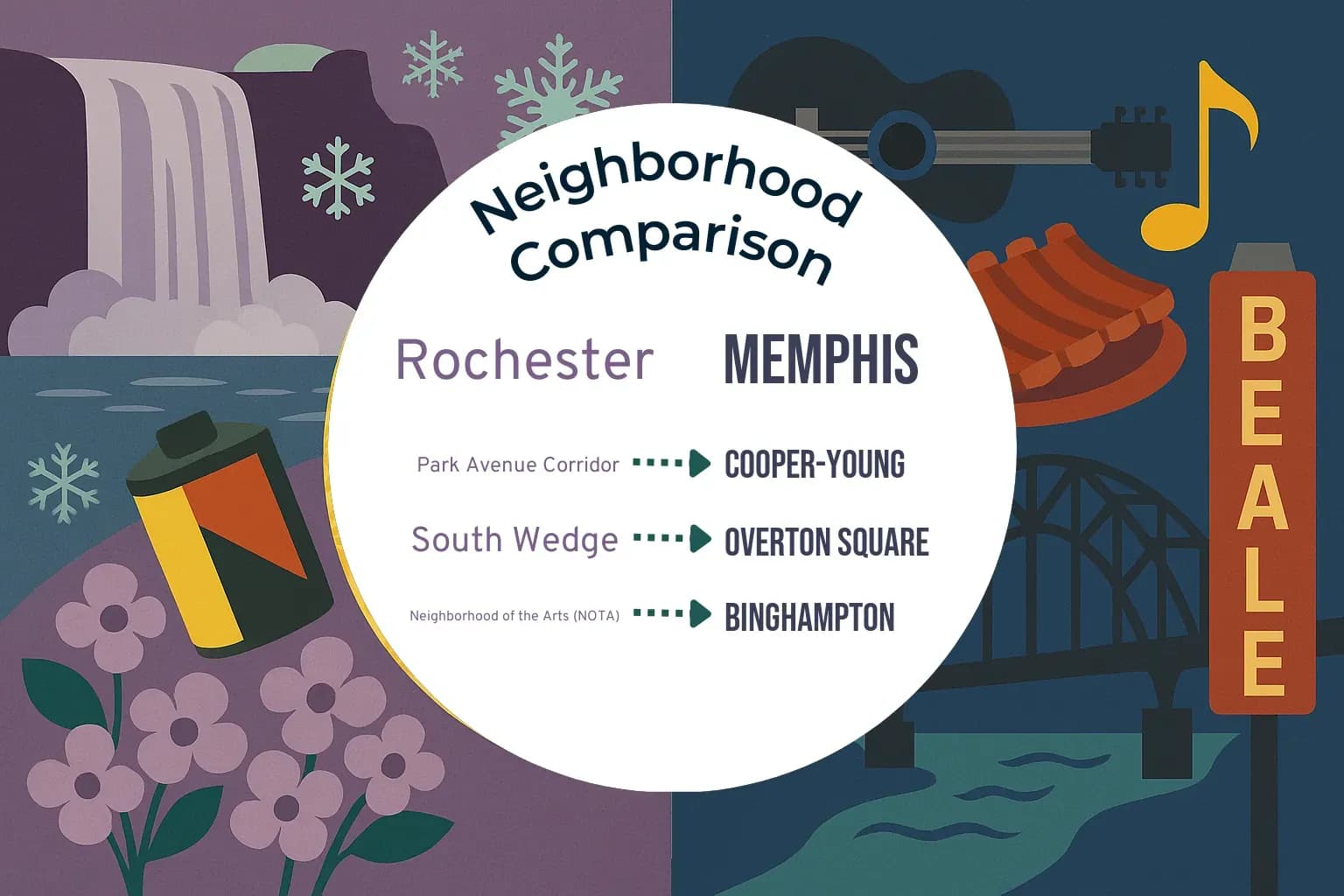 Rochester vs Memphis Neighborhood Comparison