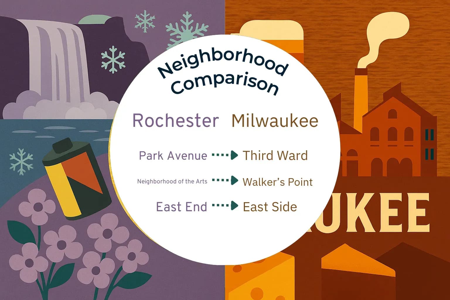 Rochester vs Milwaukee Neighborhood Comparison