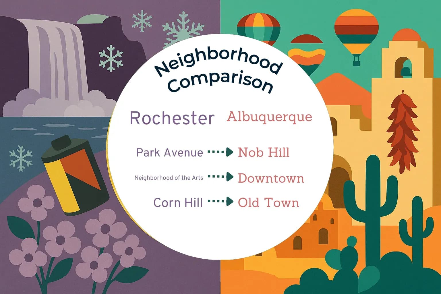 Rochester vs Albuquerque Neighborhood Comparison