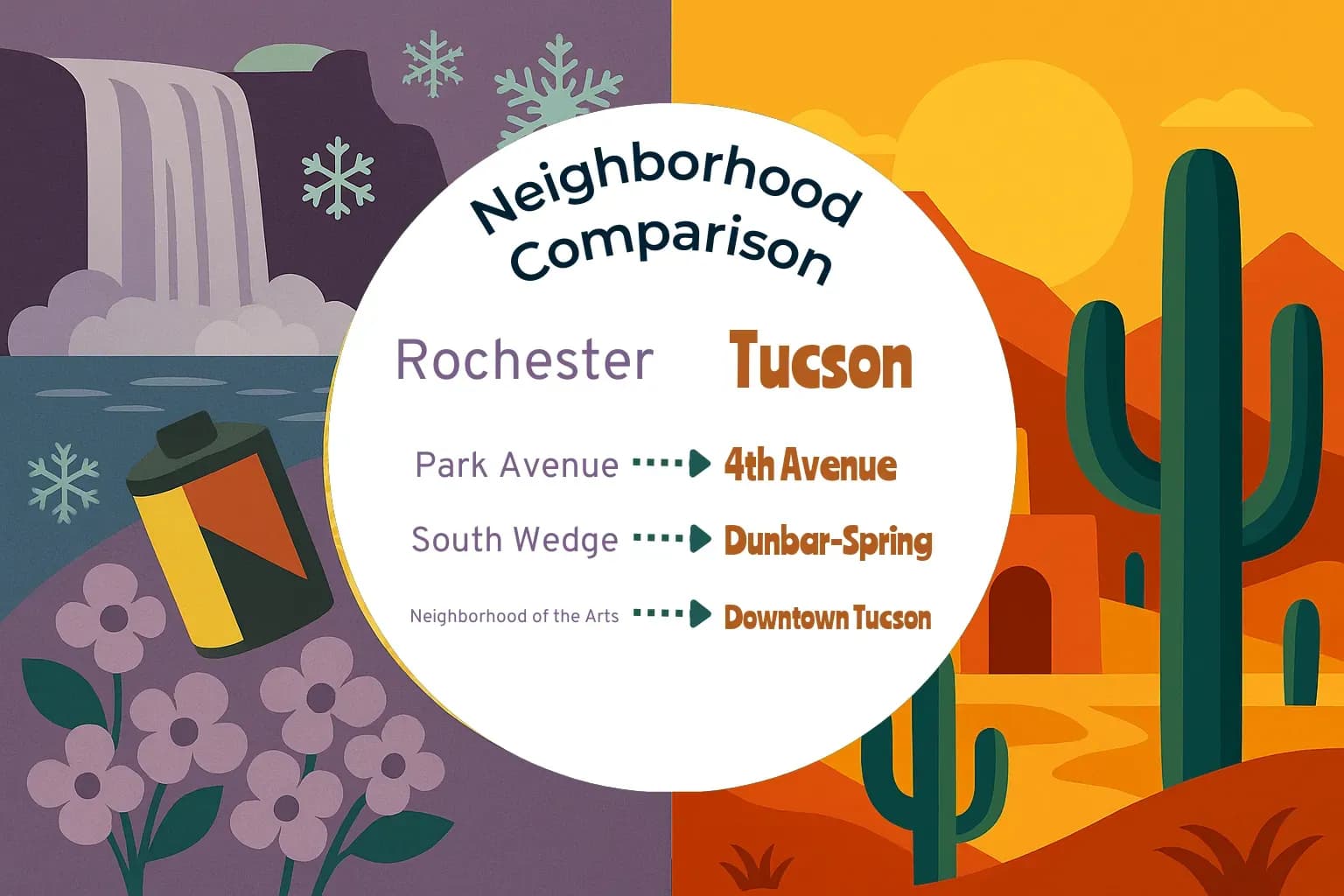 Rochester vs Tucson Neighborhood Comparison