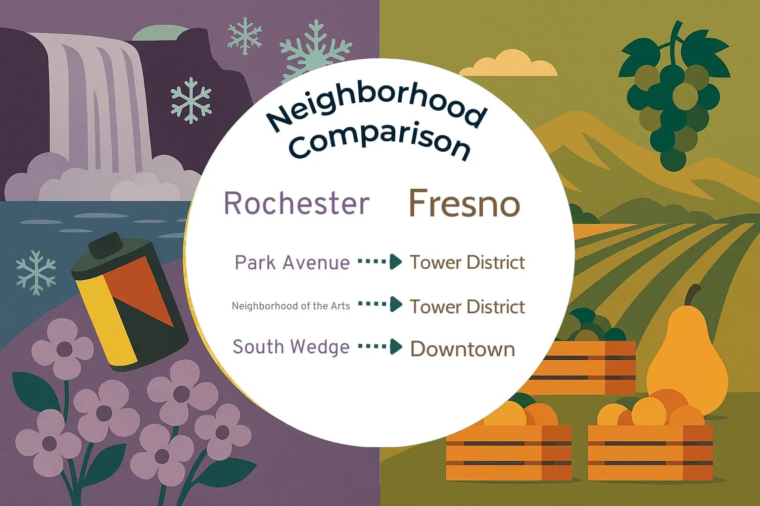 Rochester vs Fresno Neighborhood Comparison