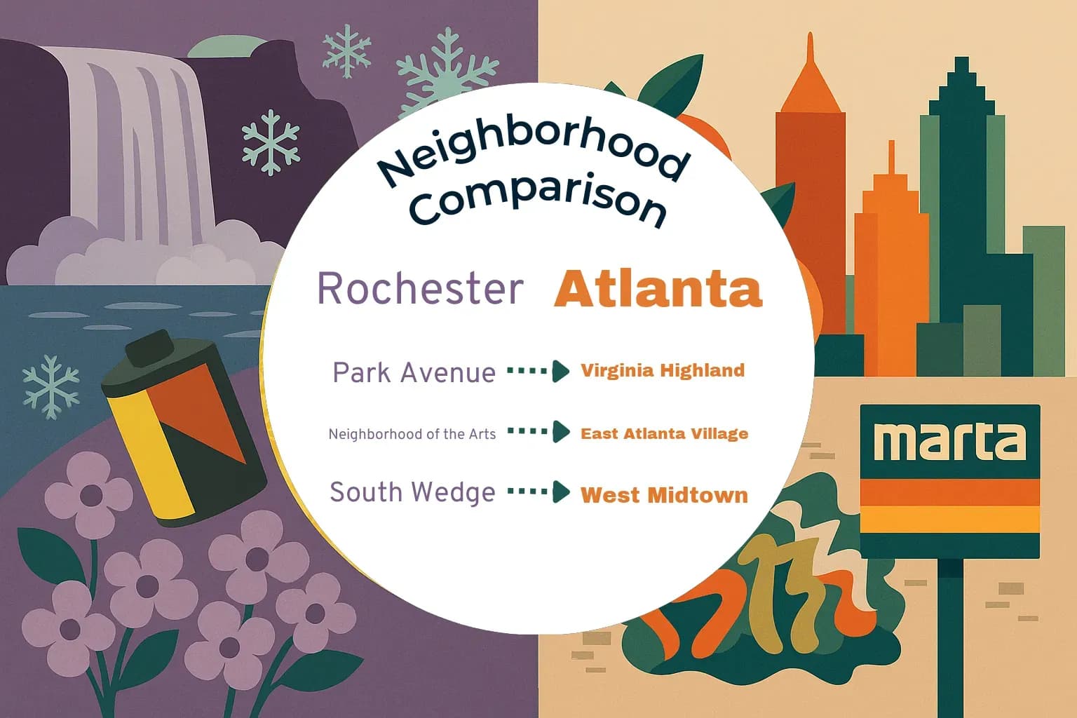 Rochester vs Atlanta Neighborhood Comparison