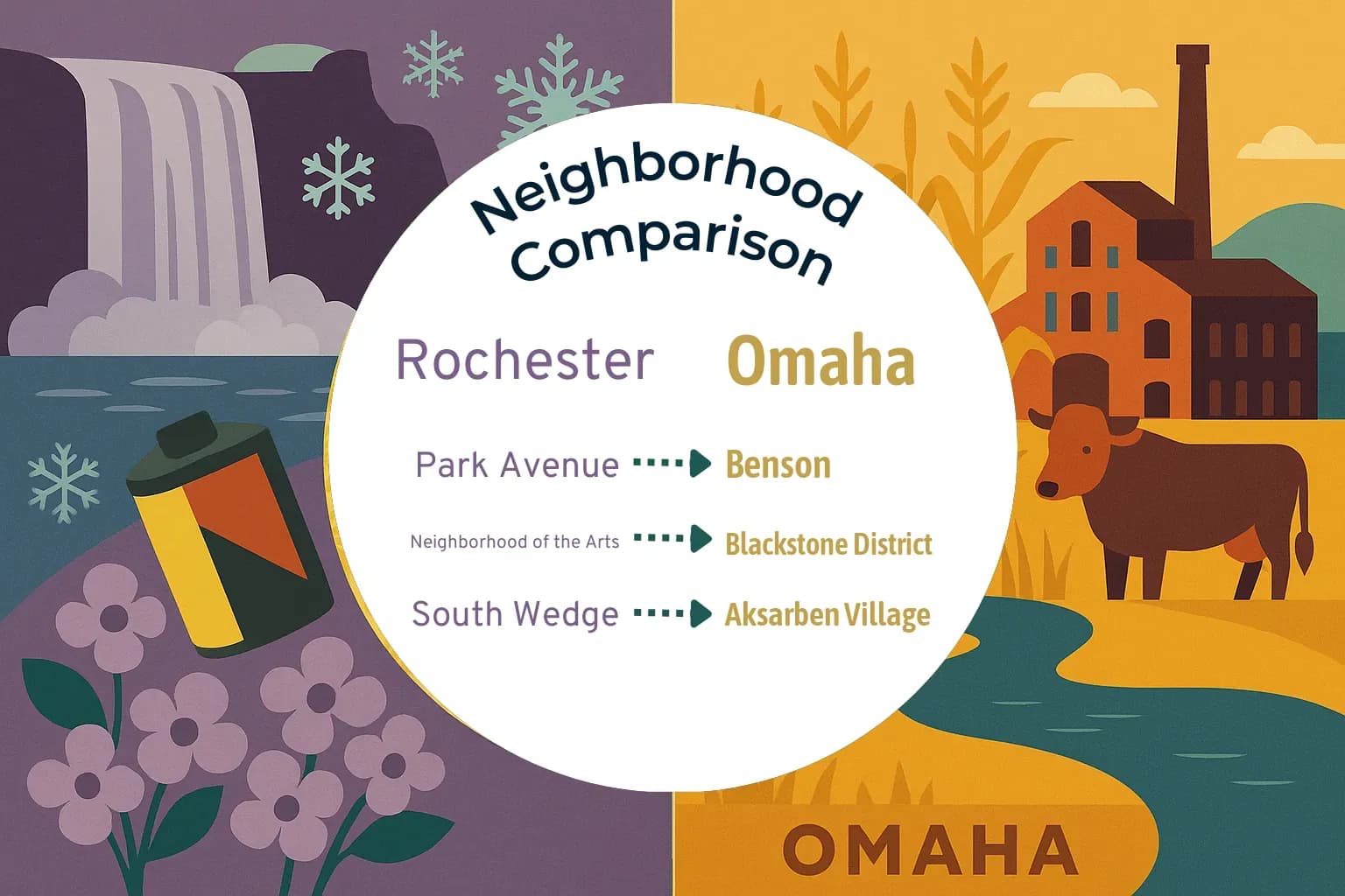Rochester vs Omaha Neighborhood Comparison