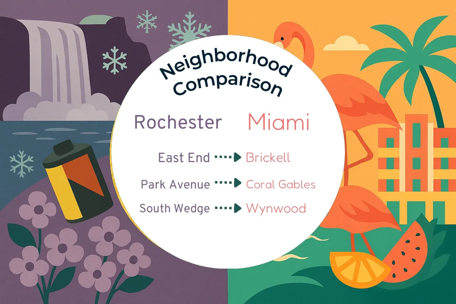 Rochester vs Miami Neighborhood Comparison