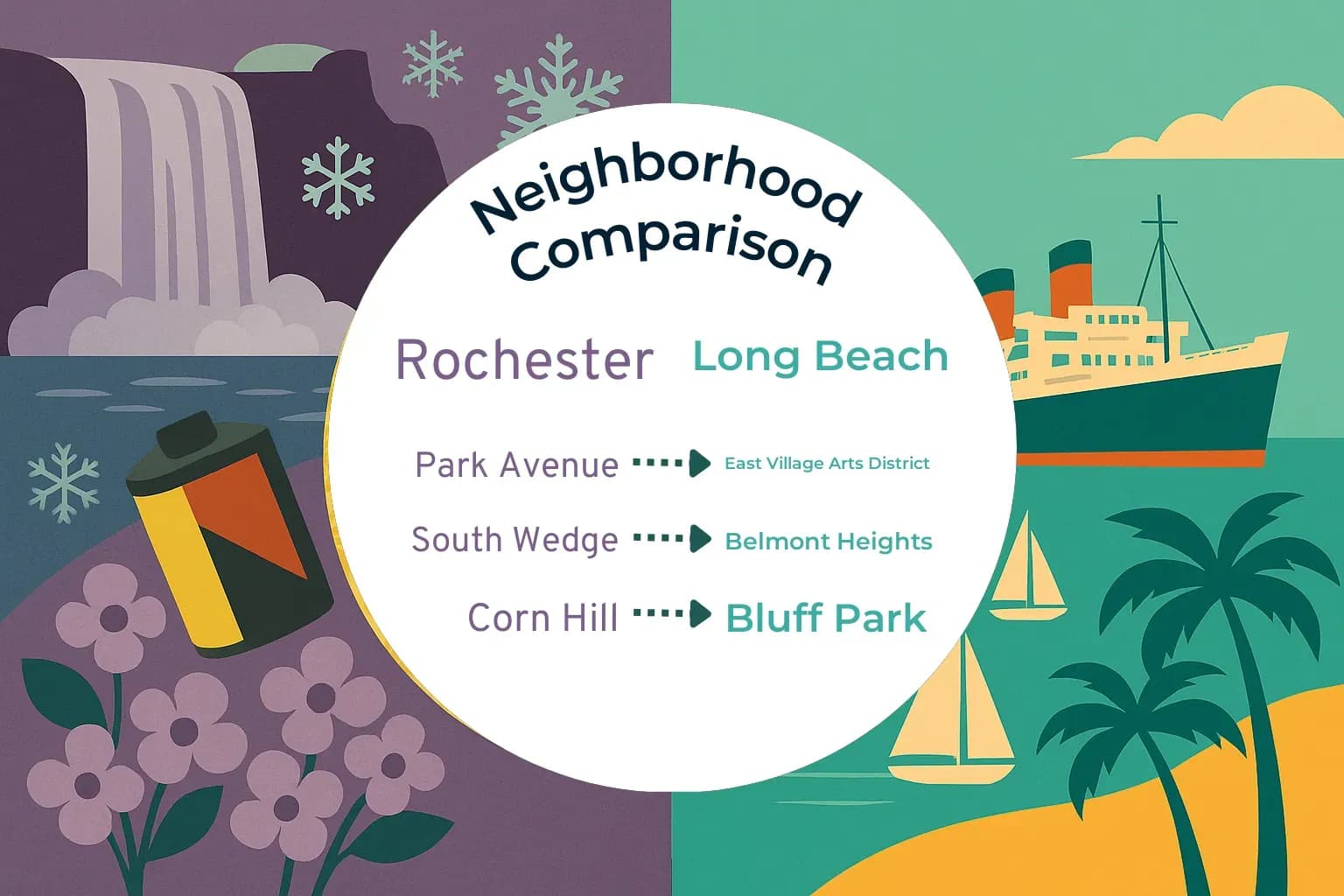 Rochester vs Long Beach Neighborhood Comparison