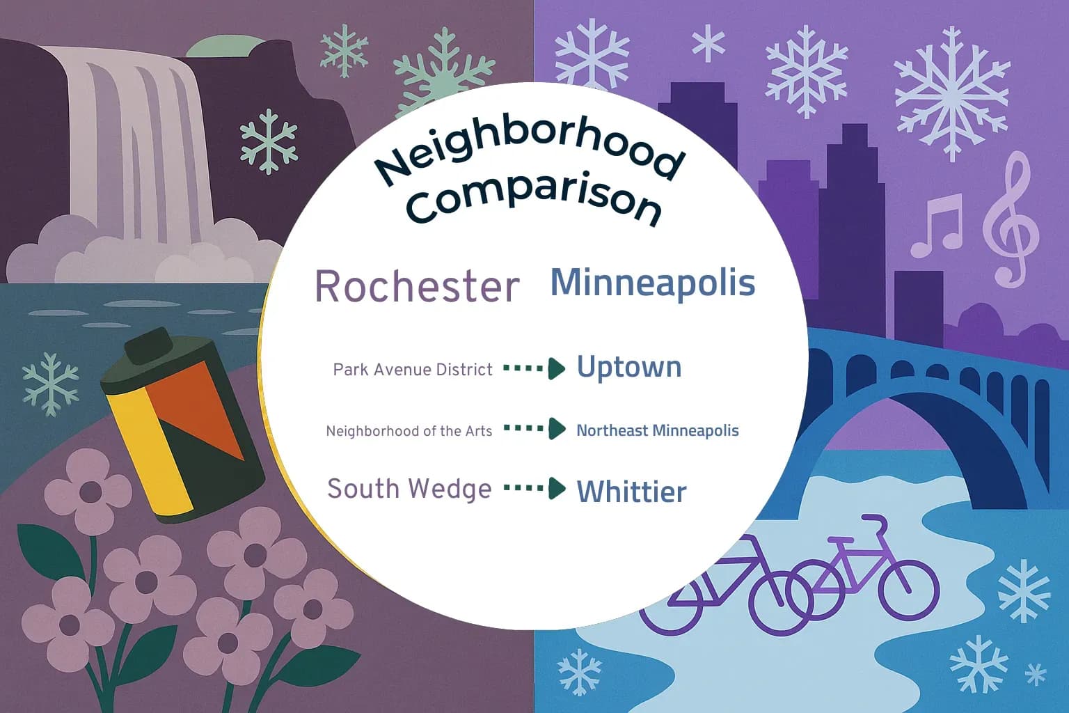 Rochester vs Minneapolis Neighborhood Comparison