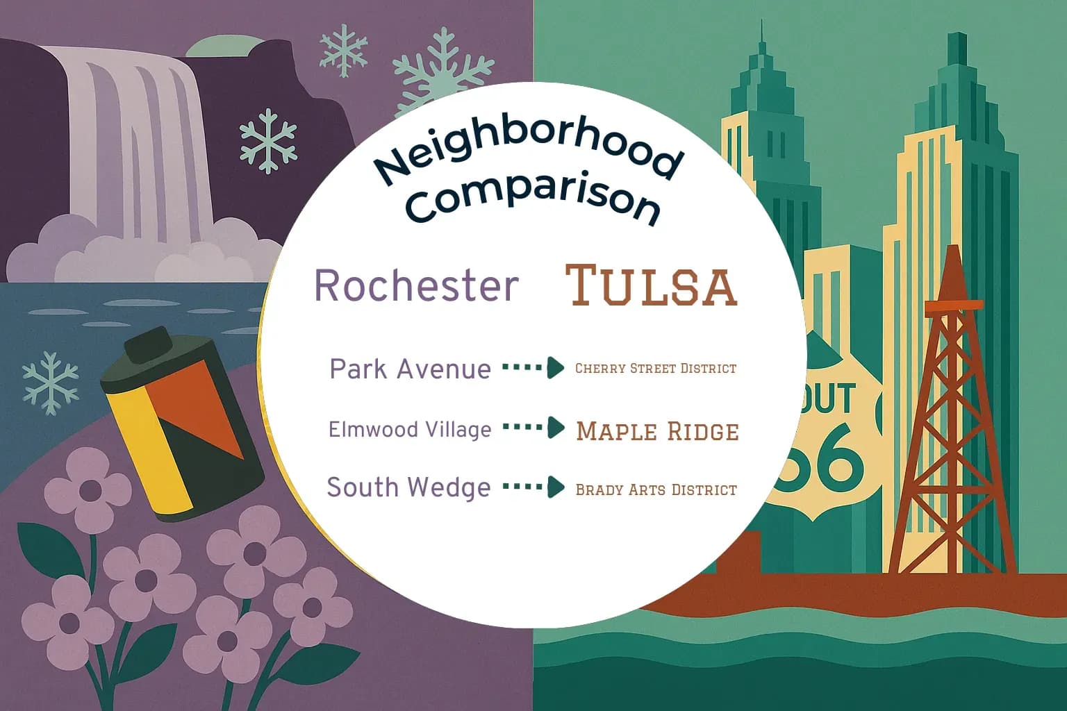 Rochester vs Tulsa Neighborhood Comparison