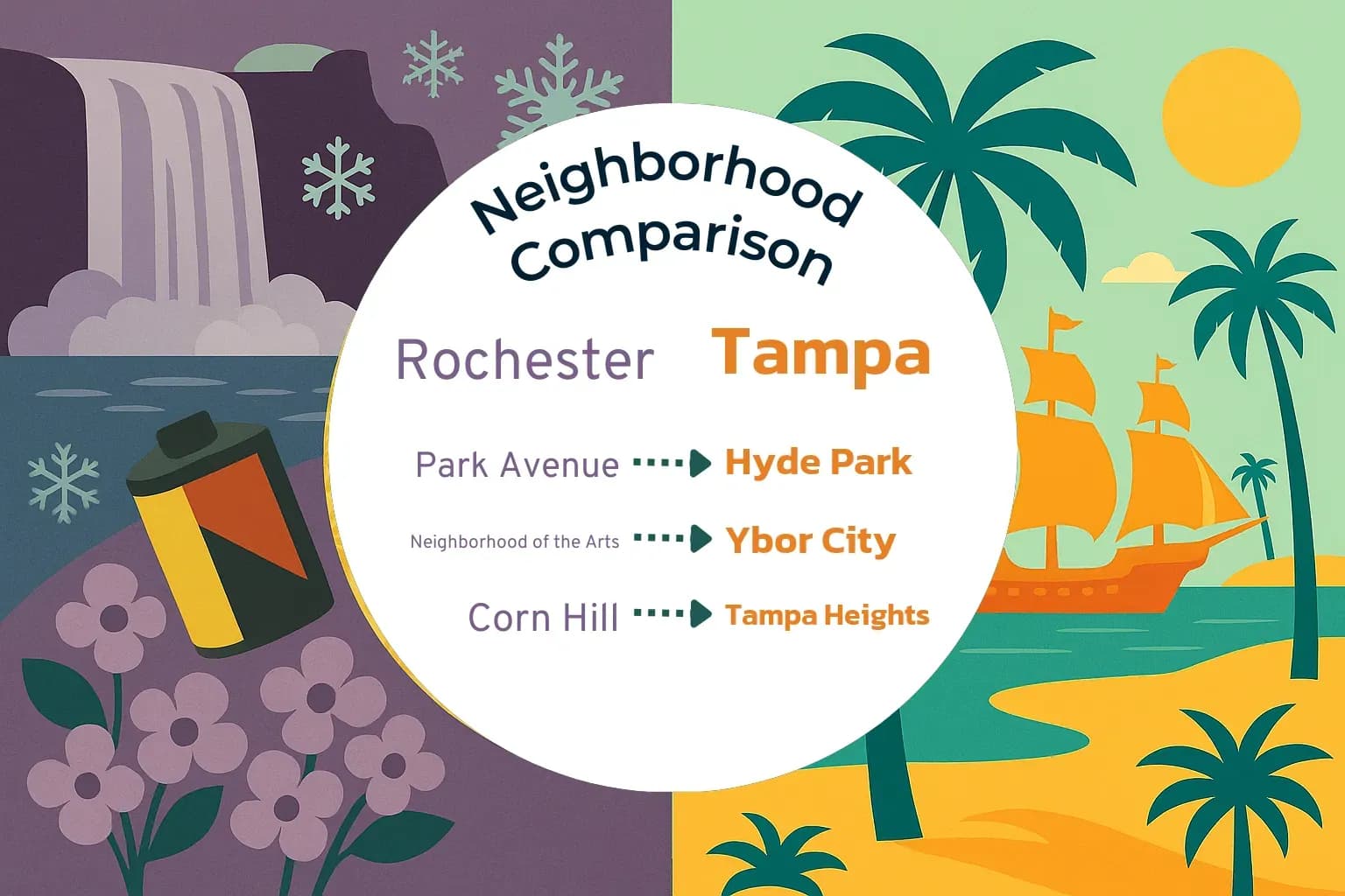 Rochester vs Tampa Neighborhood Comparison