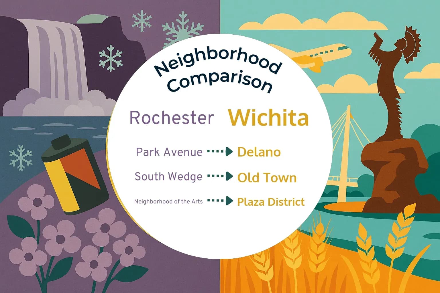 Rochester vs Wichita Neighborhood Comparison
