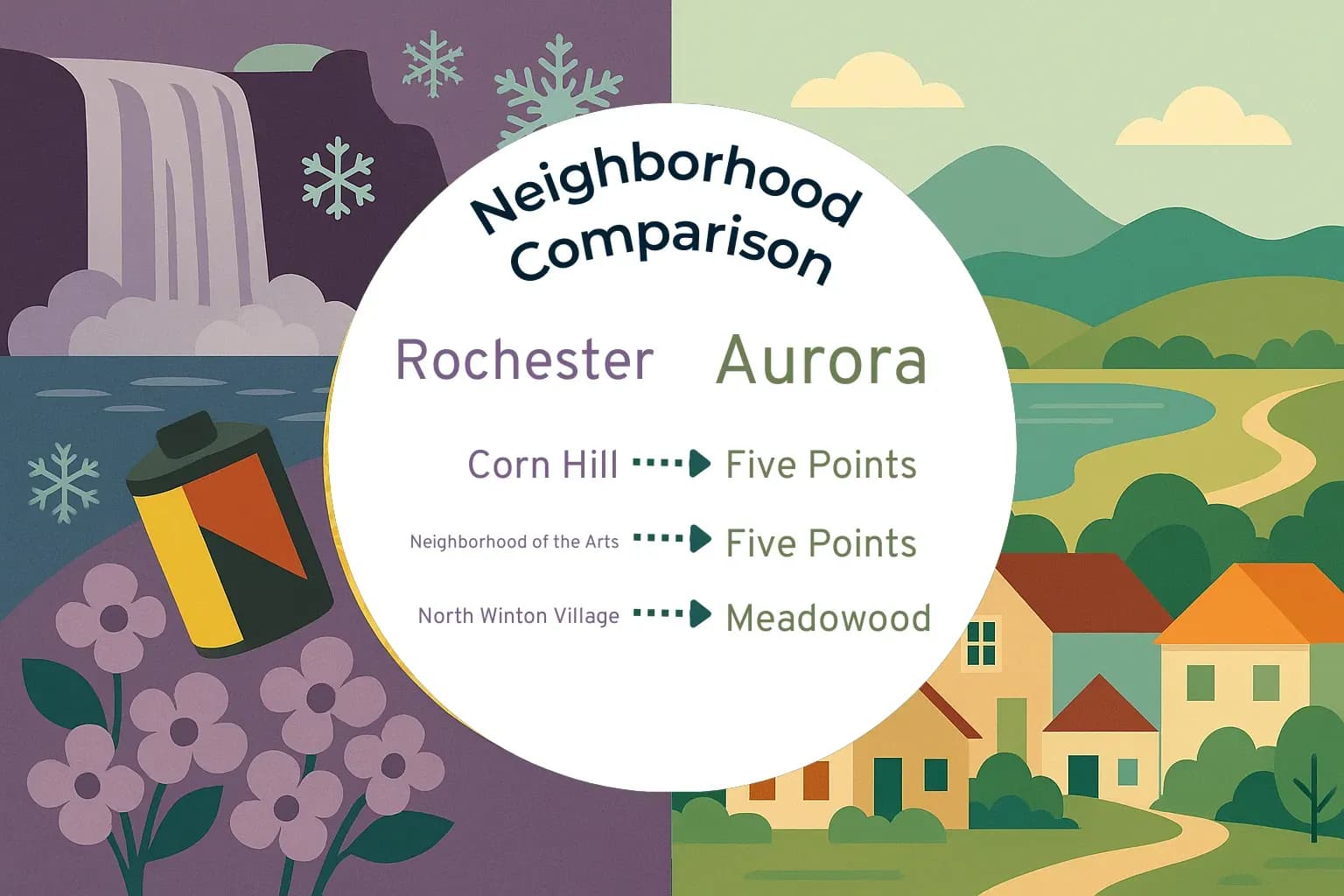 Rochester vs Aurora Neighborhood Comparison