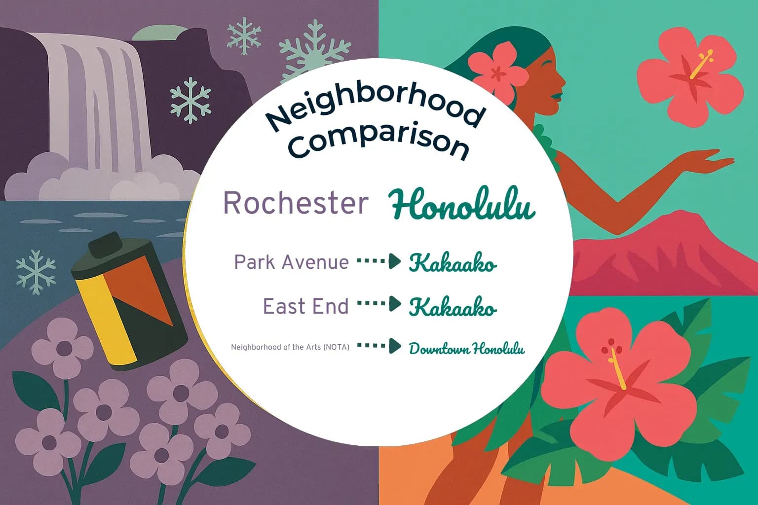 Rochester vs Honolulu Neighborhood Comparison