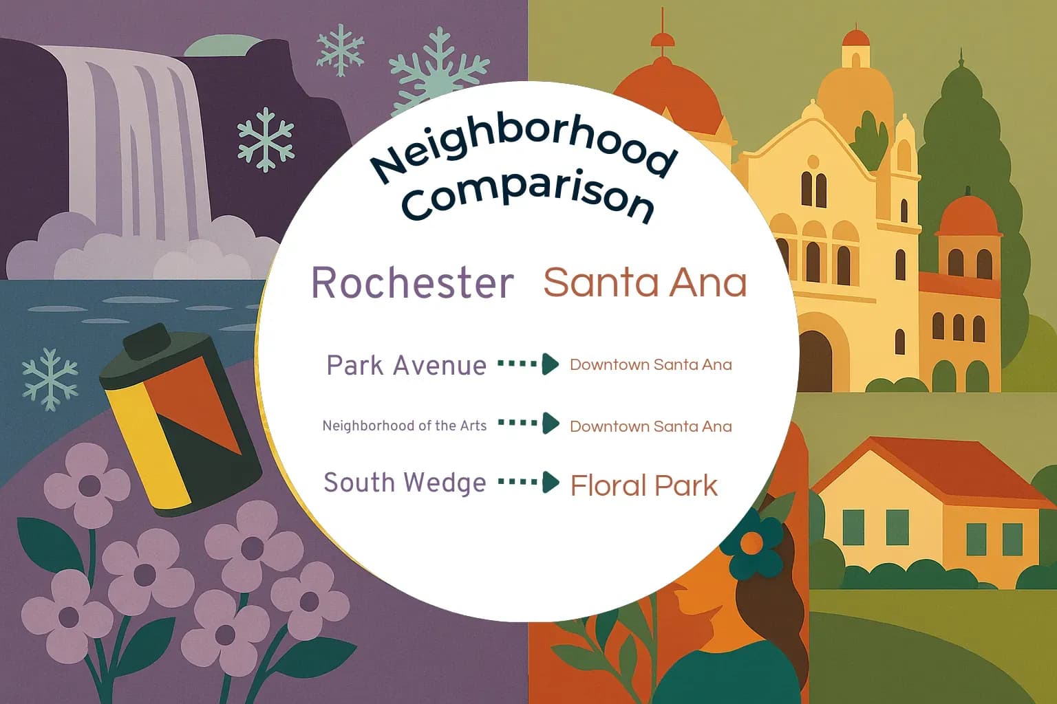 Rochester vs Santa Ana Neighborhood Comparison
