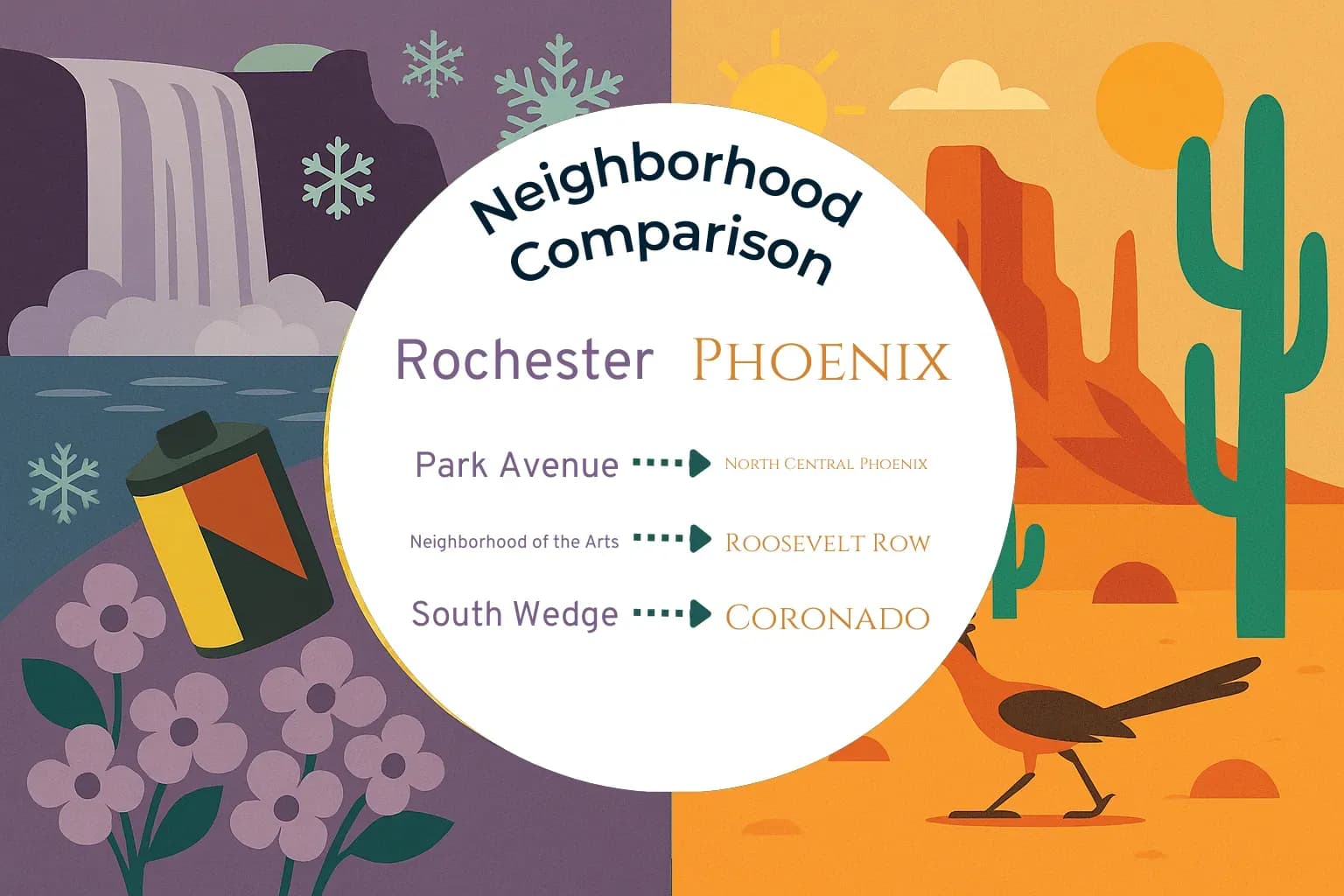Rochester vs Phoenix Neighborhood Comparison