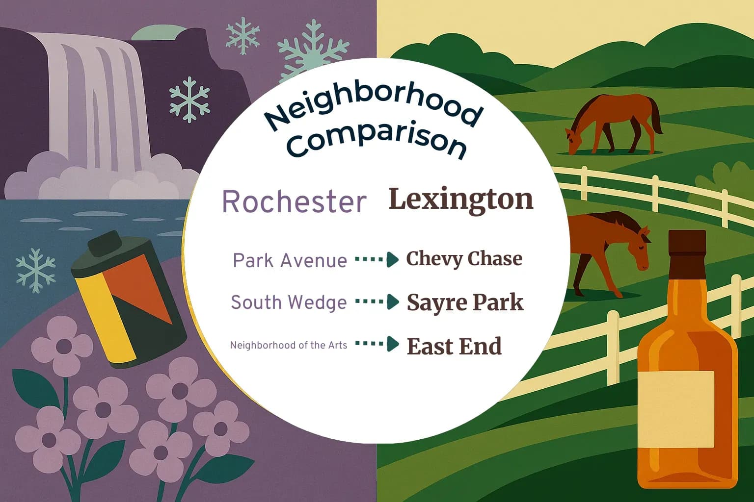 Rochester vs Lexington Neighborhood Comparison
