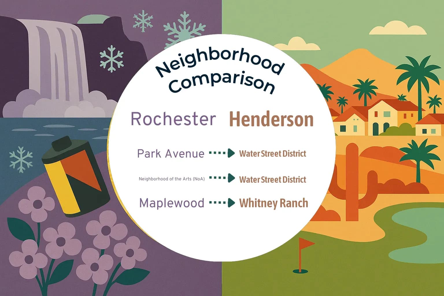 Rochester vs Henderson Neighborhood Comparison
