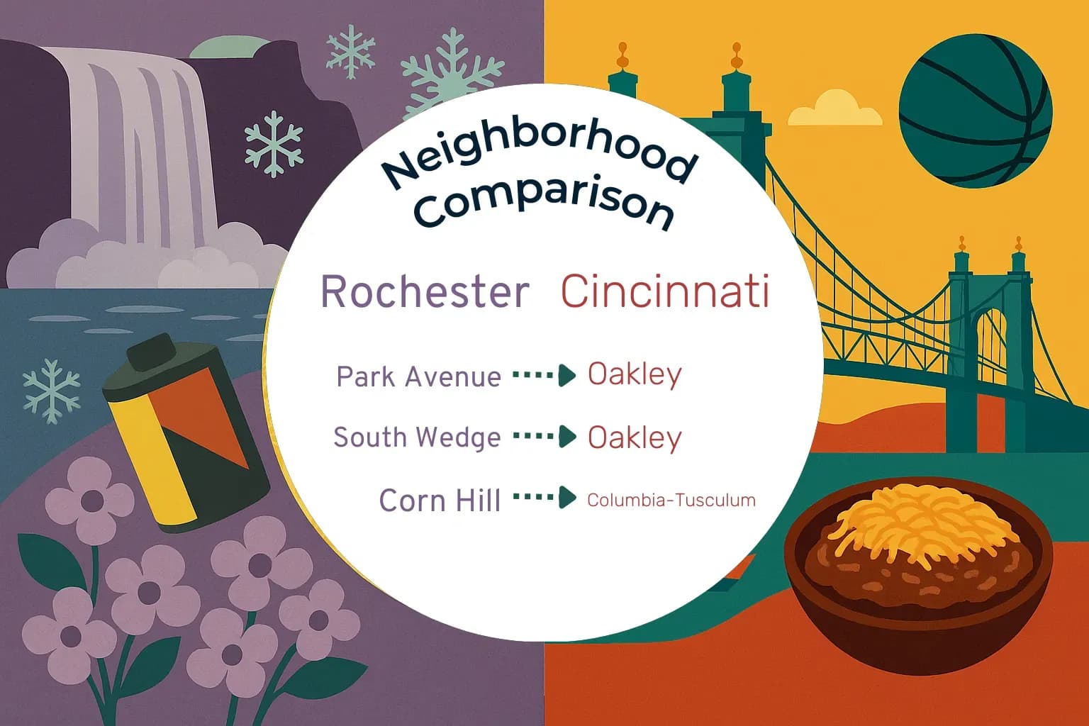 Rochester vs Cincinnati Neighborhood Comparison