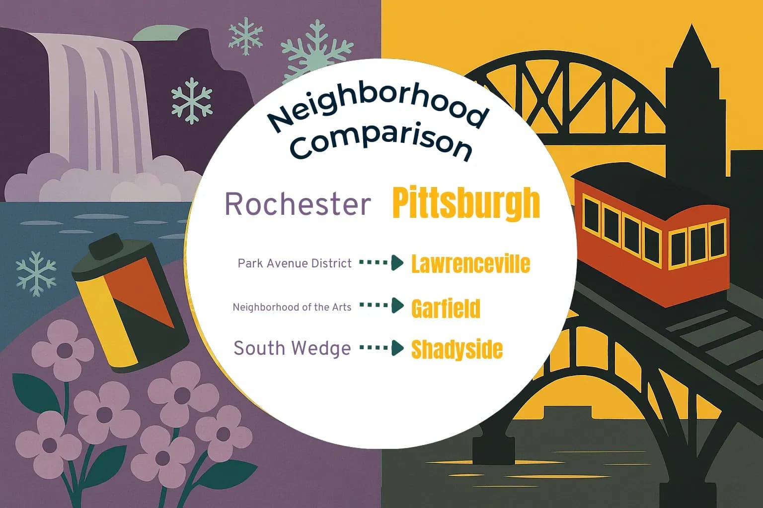 Rochester vs Pittsburgh Neighborhood Comparison