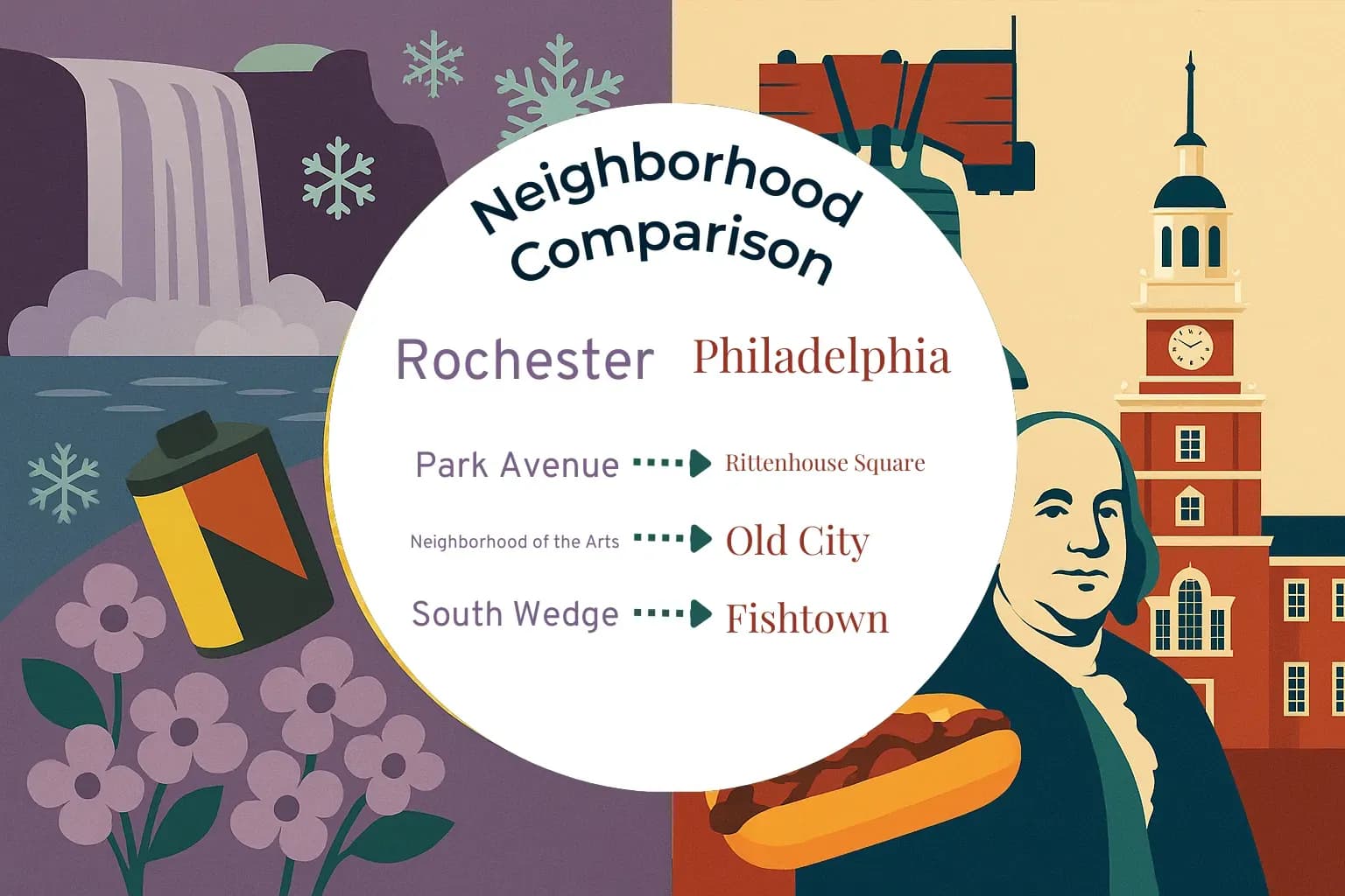 Rochester vs Philadelphia Neighborhood Comparison