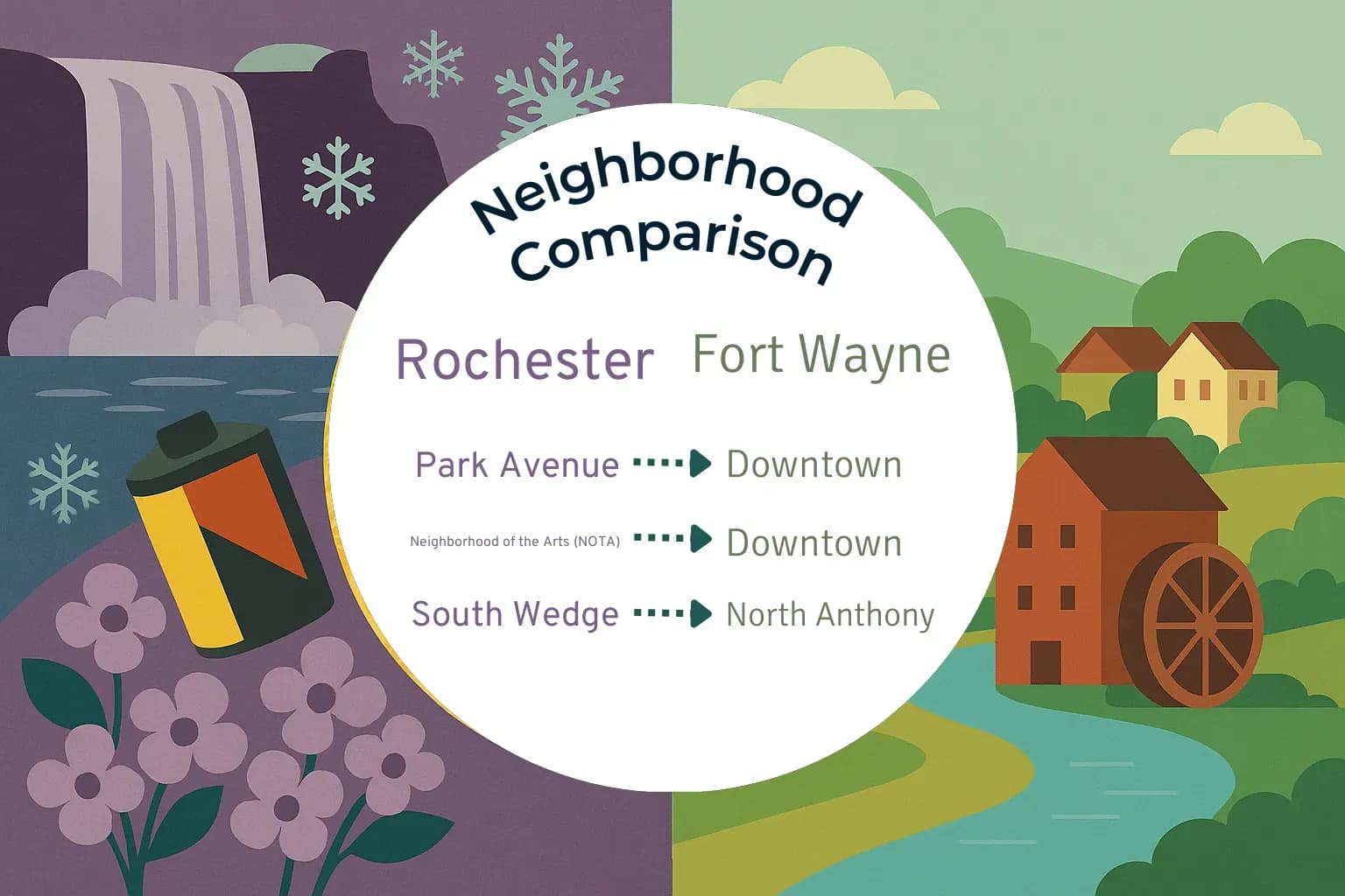 Rochester vs Fort Wayne Neighborhood Comparison