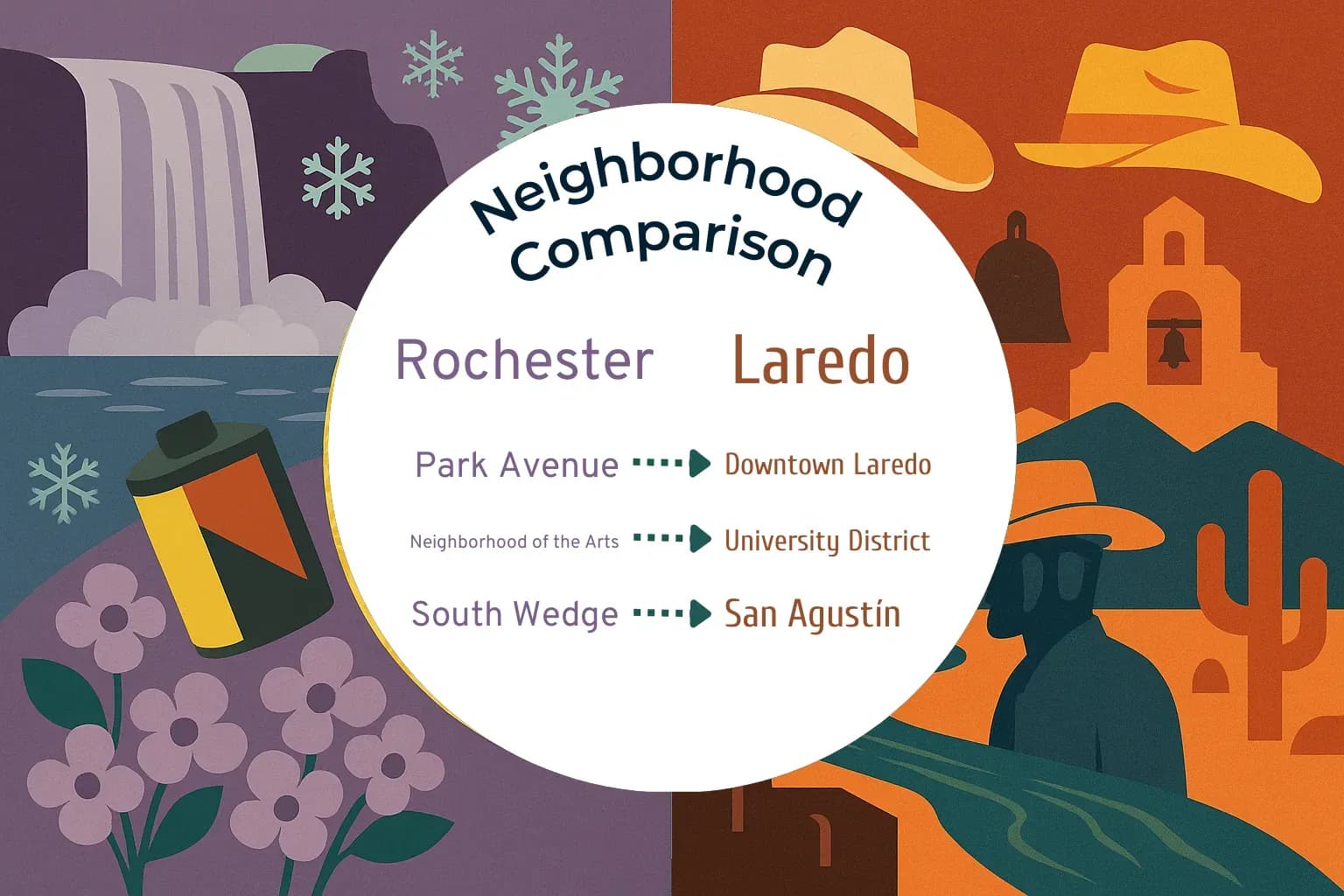 Rochester vs Laredo Neighborhood Comparison