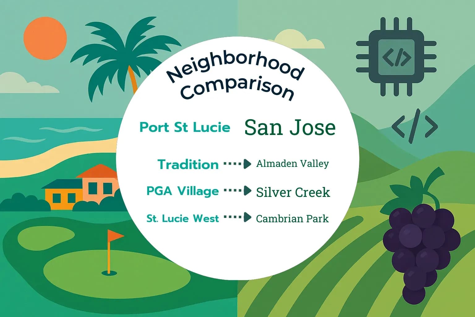 Port St. Lucie vs San Jose Neighborhood Comparison