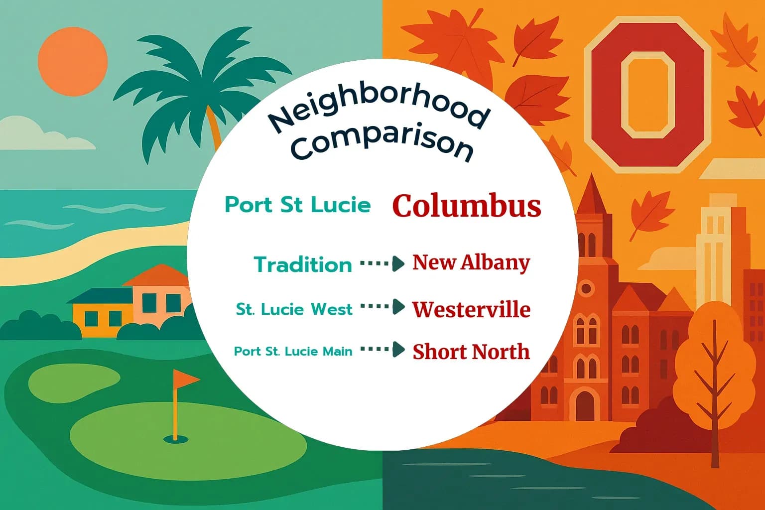 Port St. Lucie vs Columbus Neighborhood Comparison