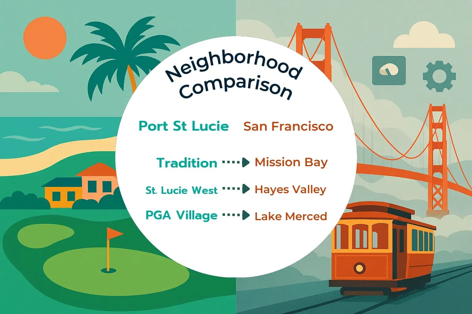 Port St. Lucie vs San Francisco Neighborhood Comparison