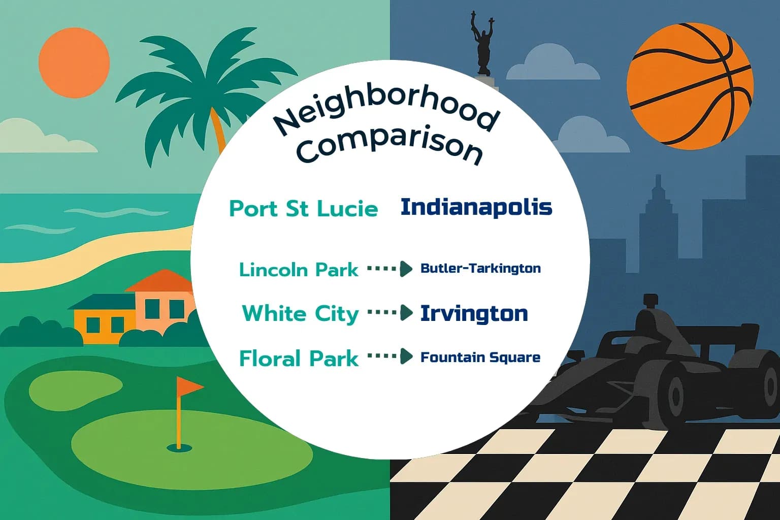 Port St. Lucie vs Indianapolis Neighborhood Comparison