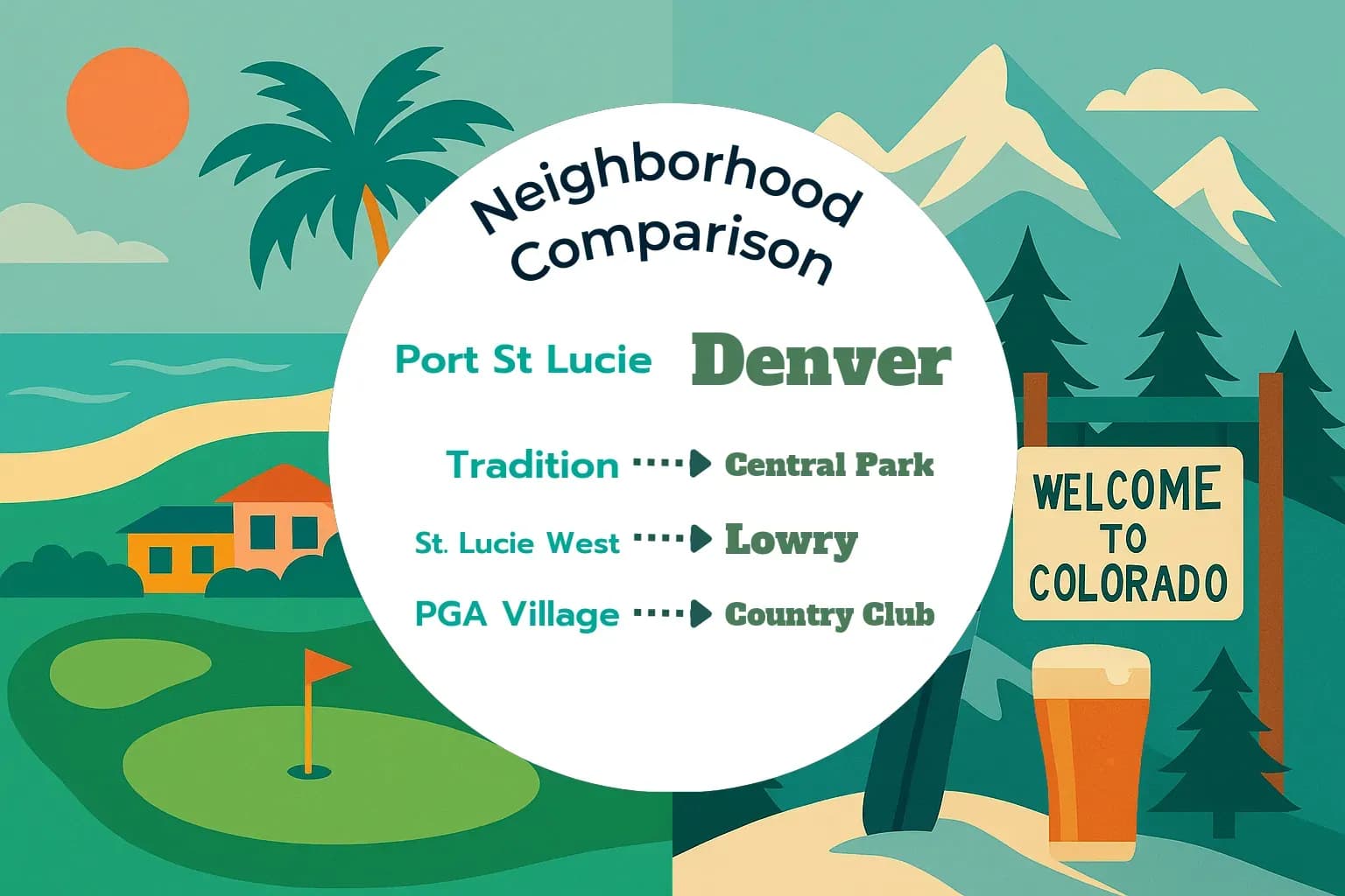Port St. Lucie vs Denver Neighborhood Comparison